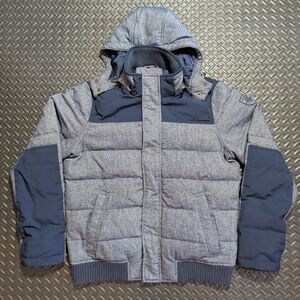 Tommy Hilfiger Removable Hood Heavyweight Down Wool Blend Coat size Medium